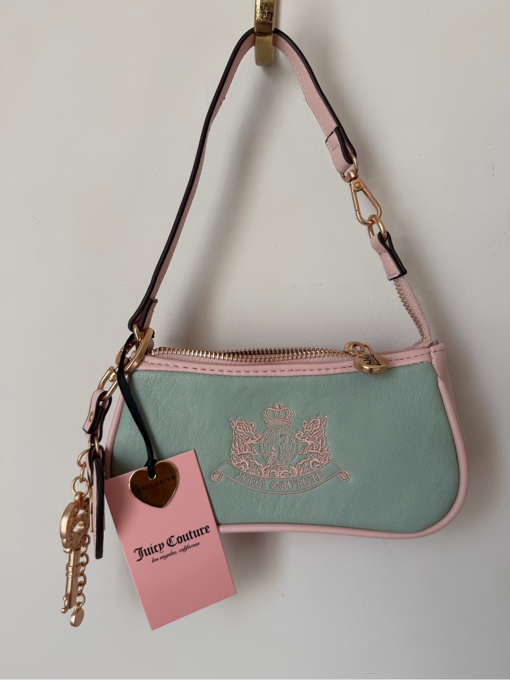 Juicy Couture blue & Pink scottie dog mini Shoulder Bag